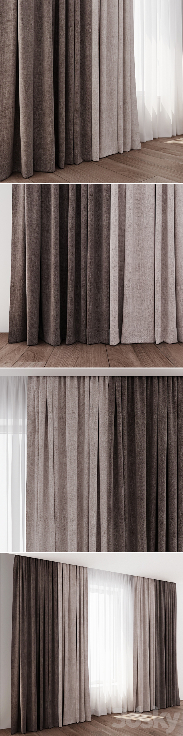 Curtains 04 3DS Max Model - thumbnail 2