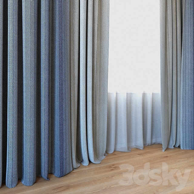 Curtains 07 | Canvas curtains and tulle 3DSMax File - thumbnail 2