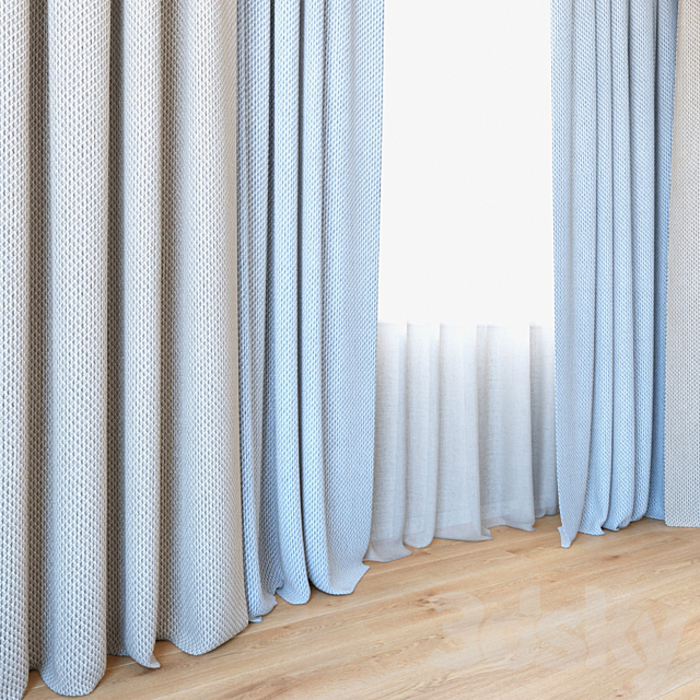 Curtains 08 | Canvas curtains and tulle 3DSMax File - thumbnail 2