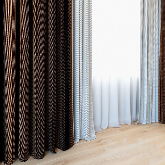 Curtains 09 | Canvas curtains and tulle 3DSMax File - thumbnail 2