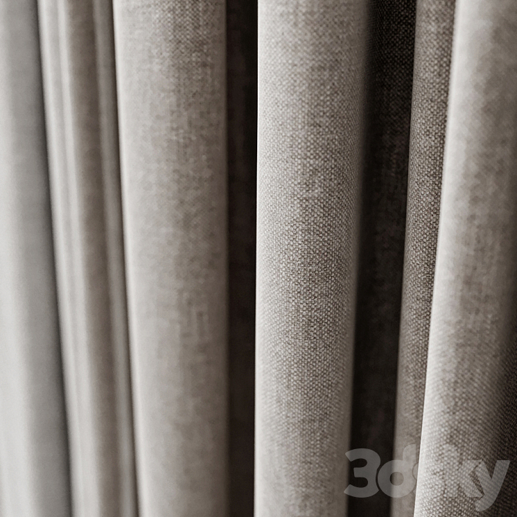 Curtains 1 3DS Max Model - thumbnail 2