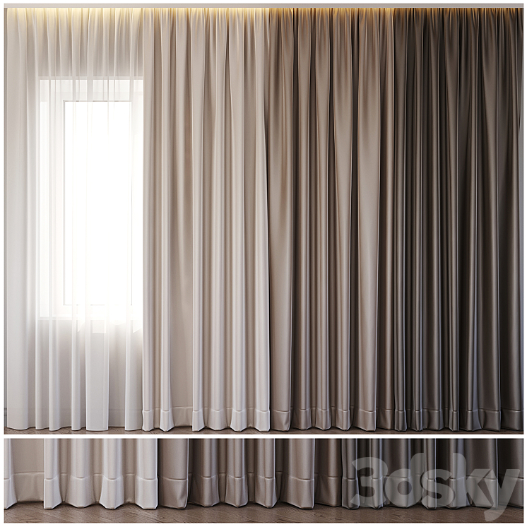 Curtains 1 3DS Max - thumbnail 1