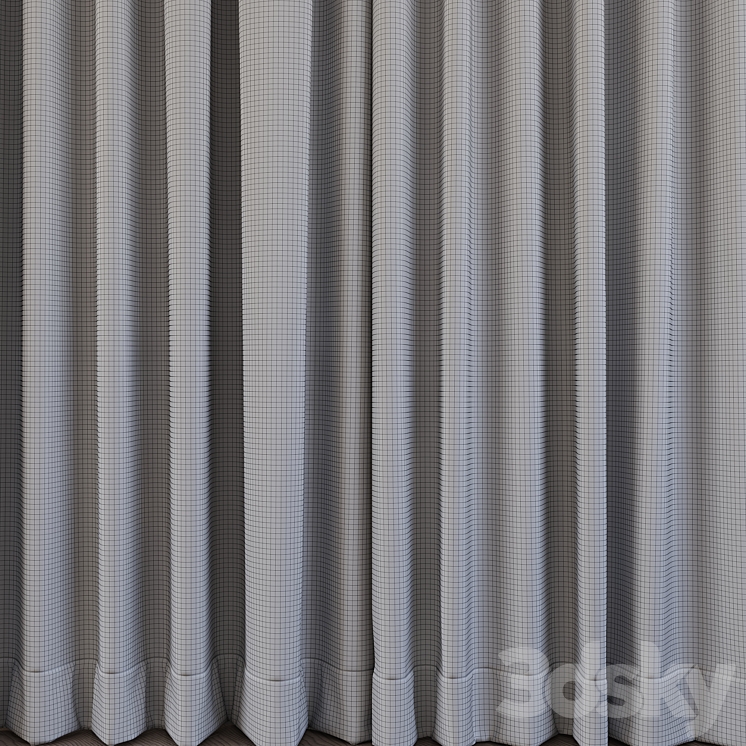 Curtains 1 3DS Max - thumbnail 2