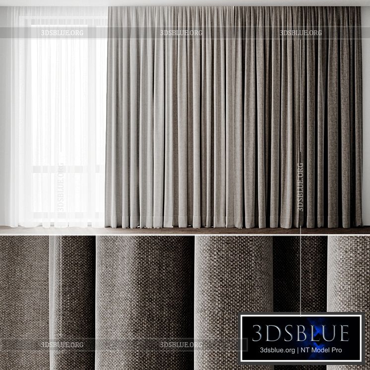 Curtains 1 3DS Max - thumbnail 3