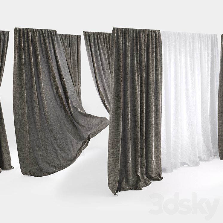 Curtains 1 3DS Max - thumbnail 1