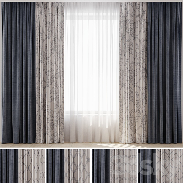 Curtains 10 3DSMax File - thumbnail 1