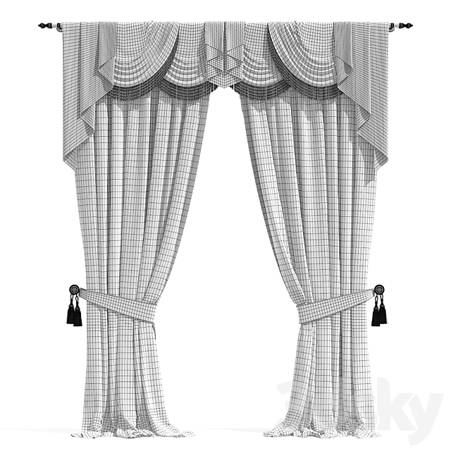 Curtains 11 3DS Max Model - thumbnail 3