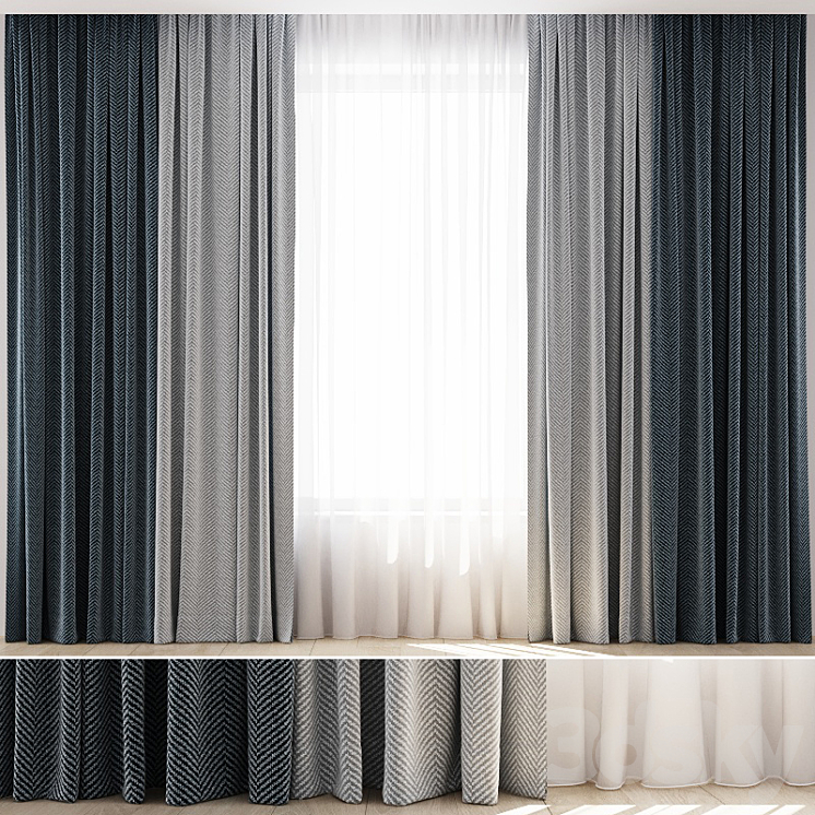 Curtains 12 3DS Max - thumbnail 1