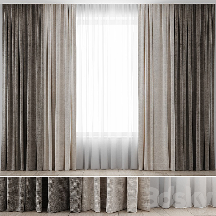 Curtains 13 3DS Max - thumbnail 1