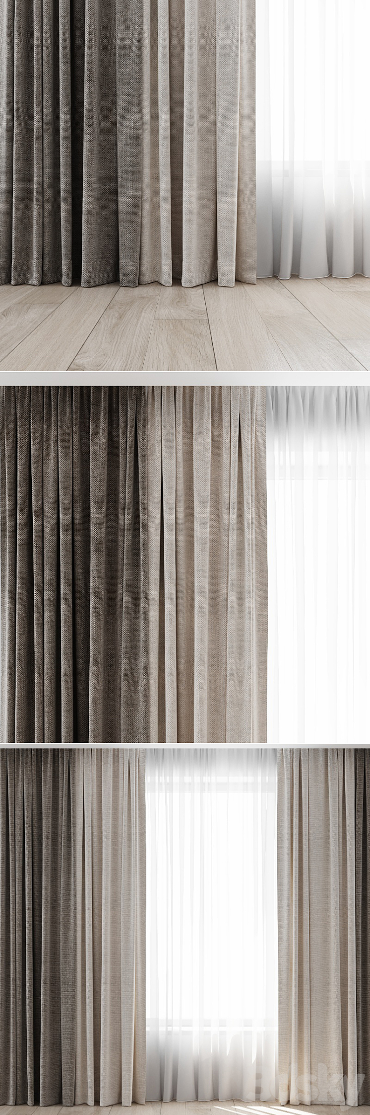 Curtains 13 3DS Max - thumbnail 2