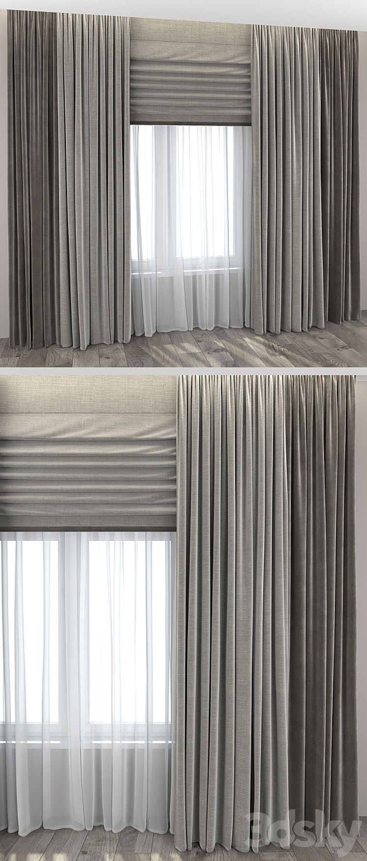 Curtains 13 3DS Max - thumbnail 2