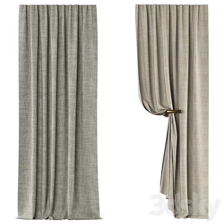 Curtains 135 | Kvadrat | Artic 3DS Max - thumbnail 2