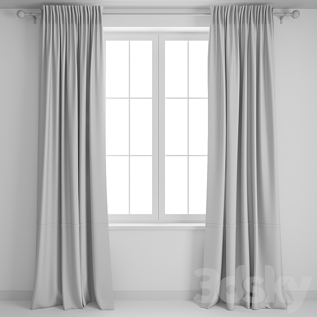 Curtains 2 3DS Max Model - thumbnail 2