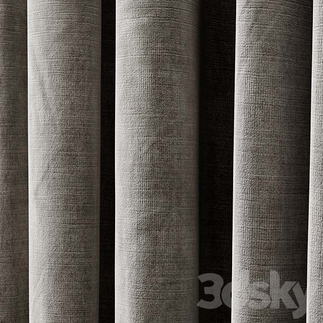 Curtains 2 3DS Max Model - thumbnail 2