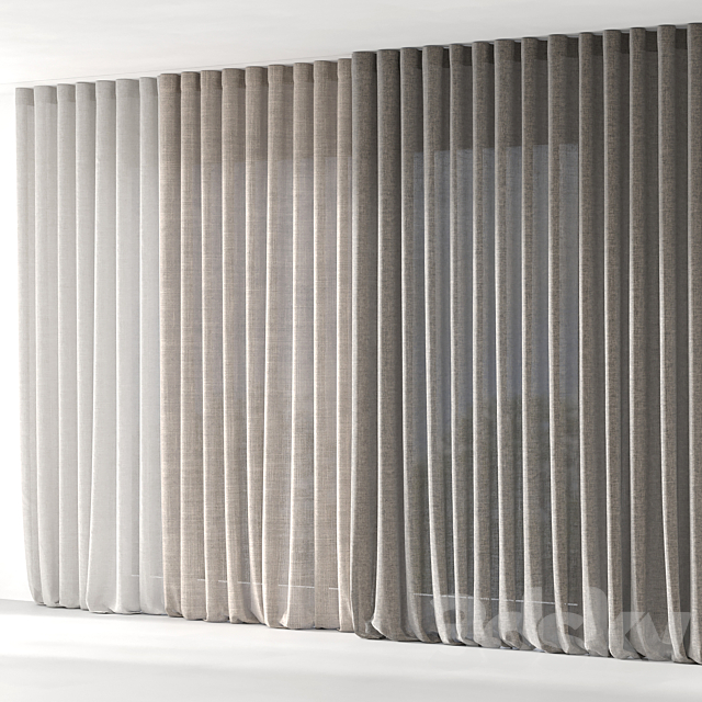 Curtains 2 options 3DS Max Model - thumbnail 2