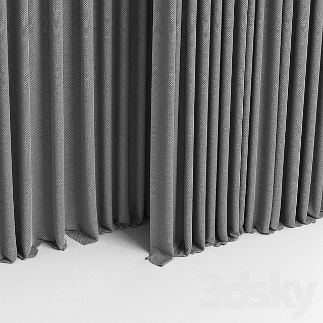 Curtains 2 positions 3DSMax File - thumbnail 3