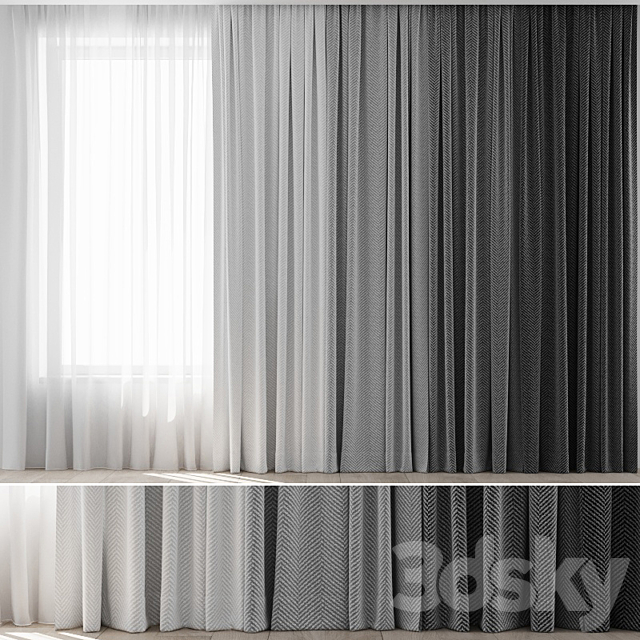 Curtains 20 3DS Max Model - thumbnail 1