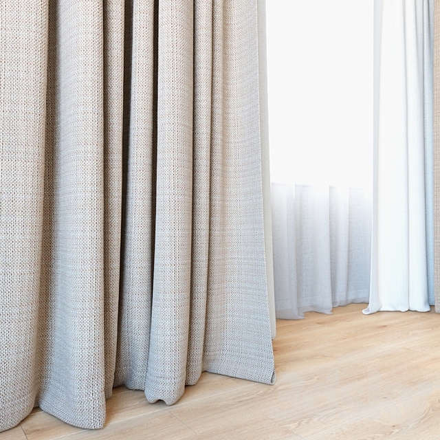 Curtains 20 | Curtains with Tulle 3DSMax File - thumbnail 2