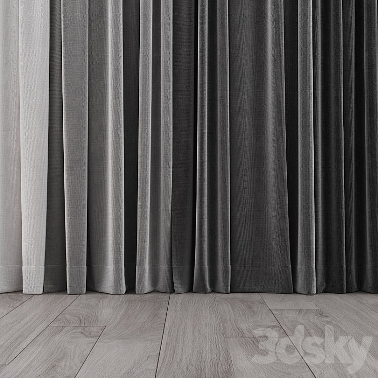 Curtains 27 3DS Max - thumbnail 2