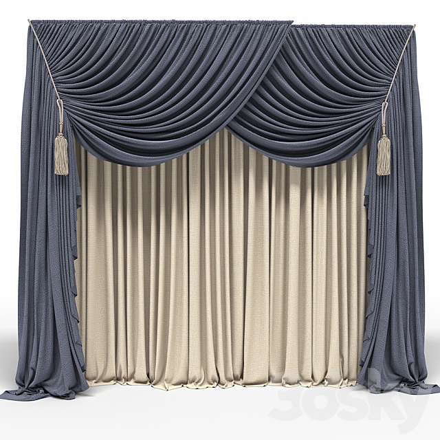 curtains 3 3DSMax File - thumbnail 1