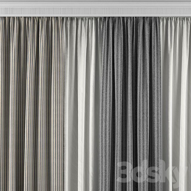 Curtains 344 3DS Max Model - thumbnail 2