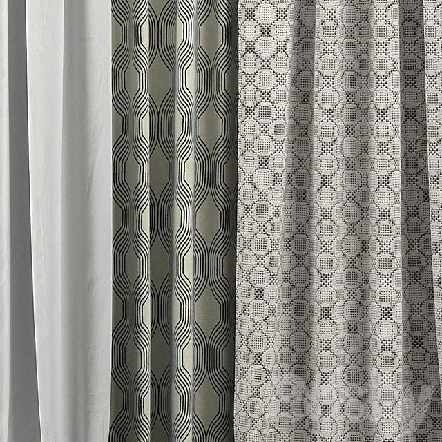 Curtains 351 3DS Max Model - thumbnail 3