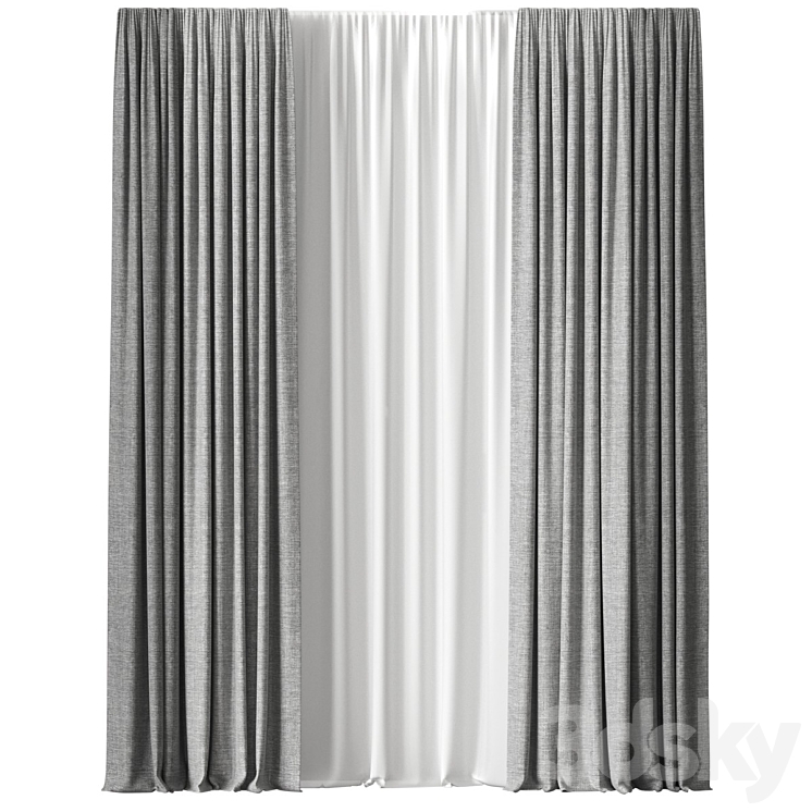 Curtains 3DS Max Model - thumbnail 1