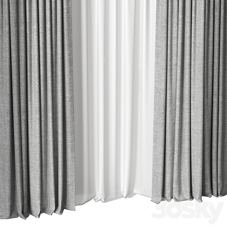 Curtains 3DS Max Model - thumbnail 2