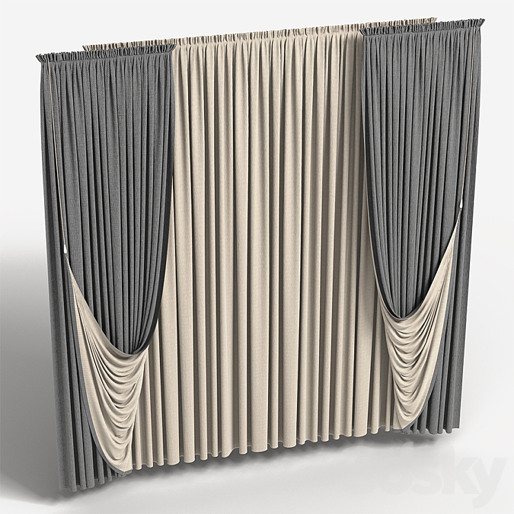 curtains 3DS Max - thumbnail 2