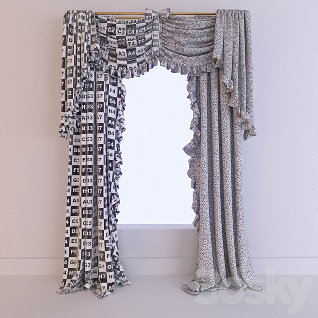 Curtains 3DS Max Model - thumbnail 2