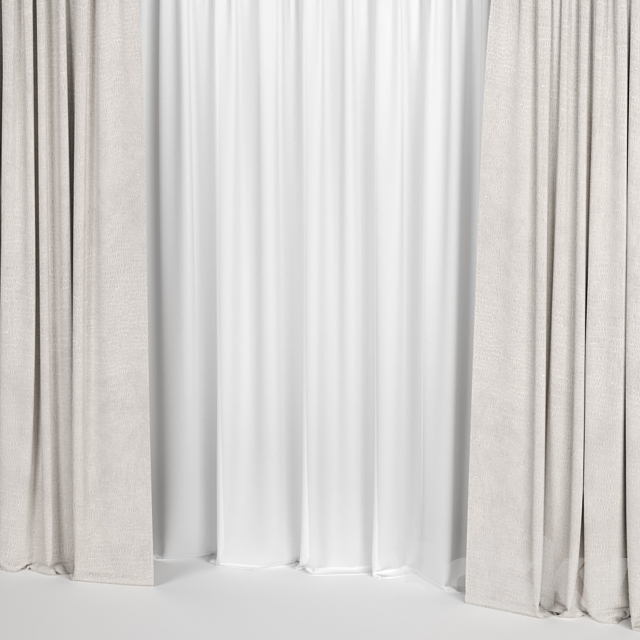 Curtains. 3DS Max Model - thumbnail 2