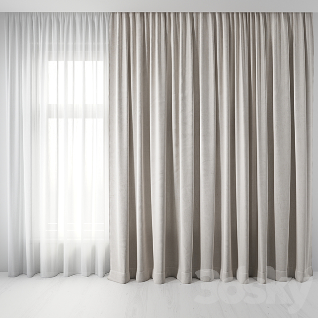 Curtains 3DS Max Model - thumbnail 3