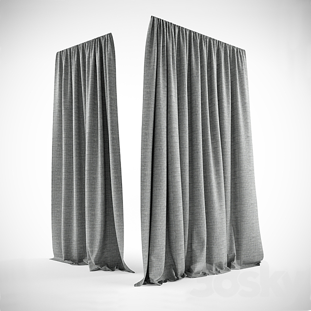 Curtains 3DS Max Model - thumbnail 3