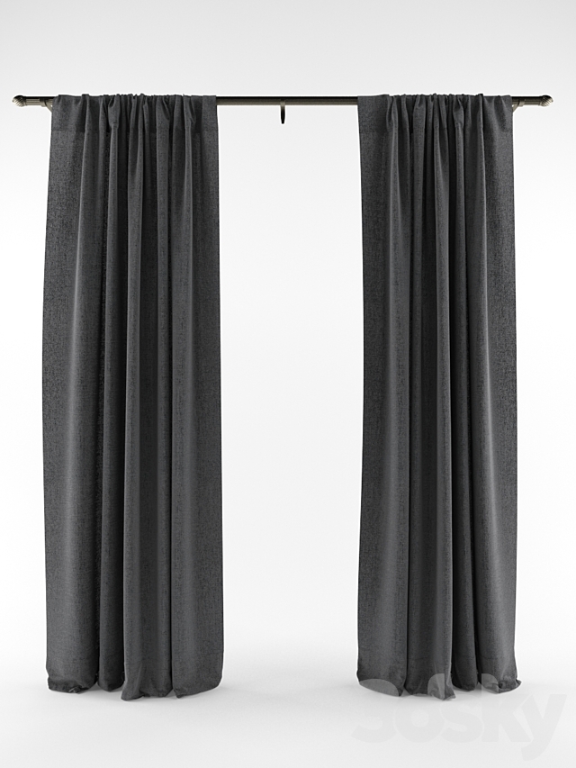 Curtains 3DS Max Model - thumbnail 3