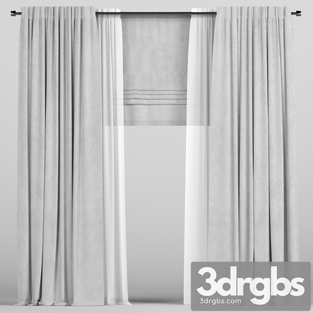 Curtains. 3dsmax Download - thumbnail 1