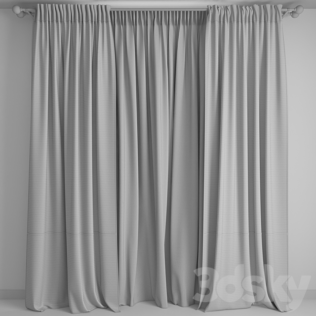 Curtains 4 3DS Max Model - thumbnail 2