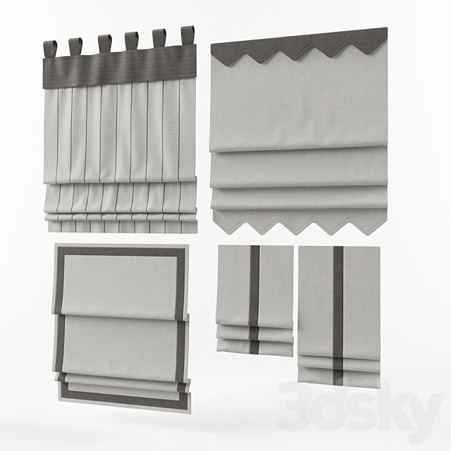 Curtains 4 pieces. 3DSMax File - thumbnail 1