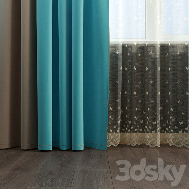 Curtains 40 3ds Max - thumbnail 2