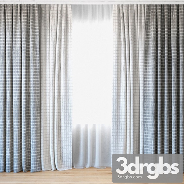 Curtains 41 Curtains With Tulle 3dsmax Download - thumbnail 1