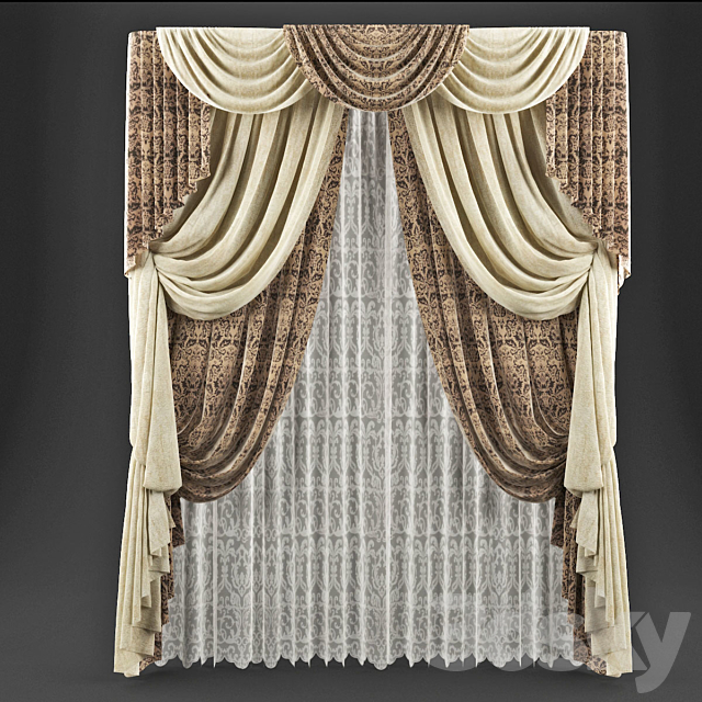 curtains 44 3ds Max - thumbnail 1