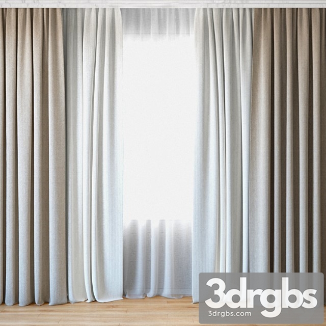 Curtains 46 Curtains With Tulle 3dsmax Download - thumbnail 1