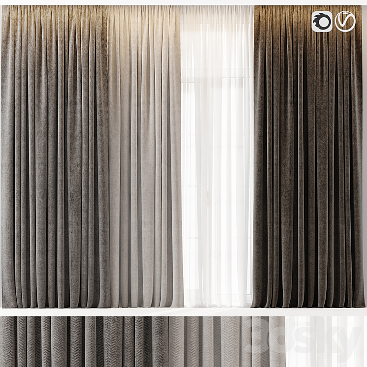 Curtains 49 3DS Max - thumbnail 1