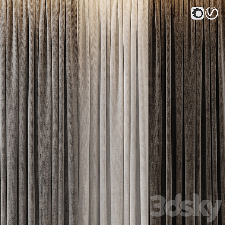 Curtains 49 3DS Max - thumbnail 2