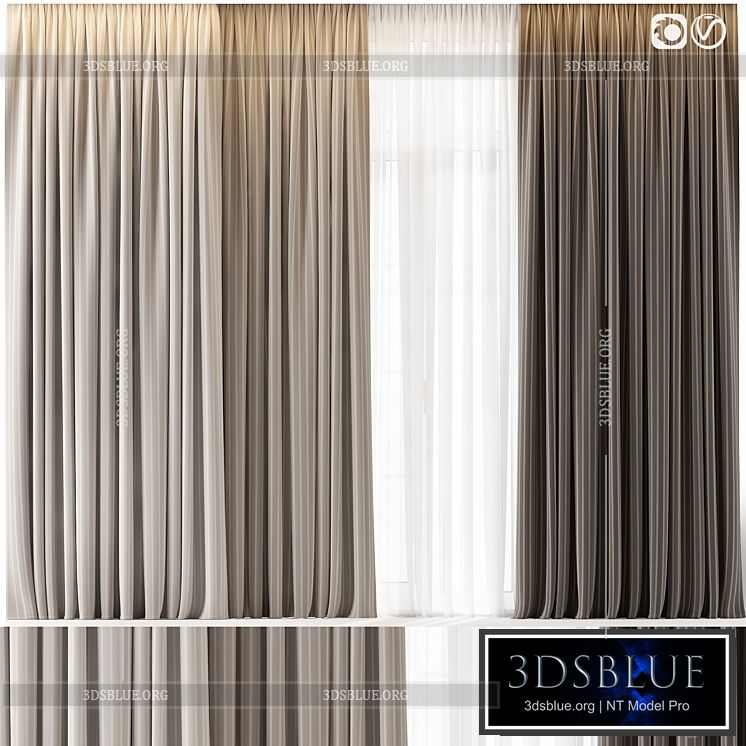 Curtains 52 3DS Max - thumbnail 3