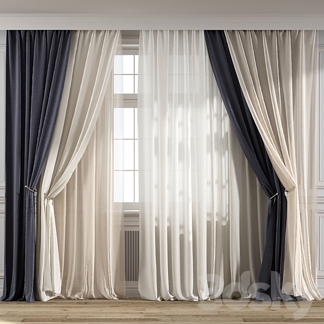 CURTAINS 542C – 3 Colors 3DS Max Model - thumbnail 2