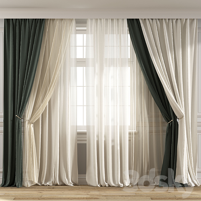 CURTAINS 542C – 3 Colors 3DS Max Model - thumbnail 3