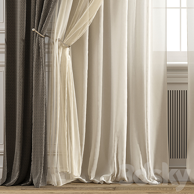 CURTAINS 542C – 3 Colors 3DS Max Model - thumbnail 4