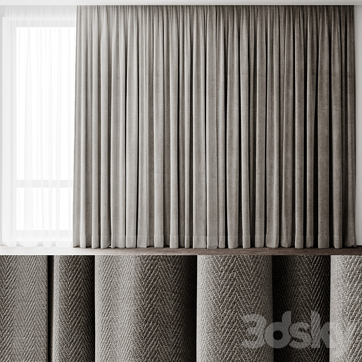 Curtains 7 3DS Max Model - thumbnail 1