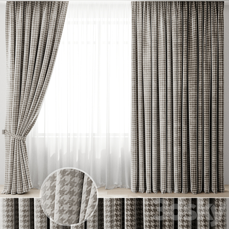 Curtains 7 3DS Max - thumbnail 1