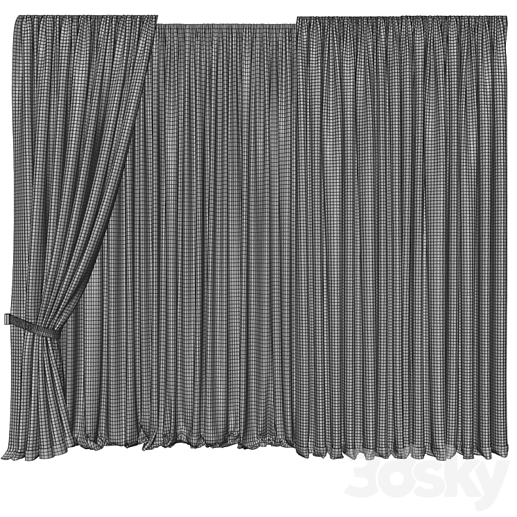 Curtains 7 3DS Max - thumbnail 2